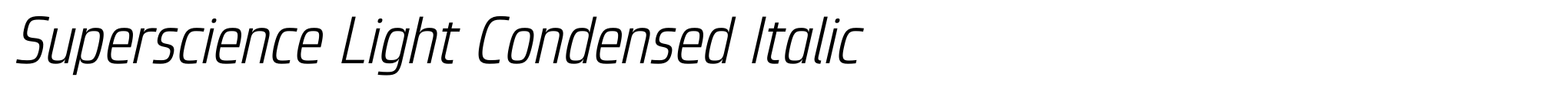 Superscience Light Condensed Italic image